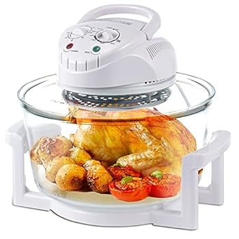 【中古】【39shop】家庭★12L+5L大容量ノンフライヤ 1200W 、110V 電気フライヤー、 高速空気対流技術 見える 内部、 つまみ コントロール(良い)|ドリエム店