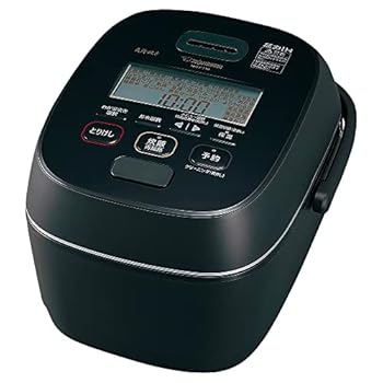 【中古】象印マホービンZOJIRUSHI 炊飯器 5.5合 炎舞炊き 圧力IHタイプ 日本製 毎回のお手入れ点数2点 濃墨 NW-PT10-BZ