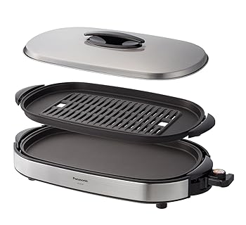 【中古】【39shop】パナソニック★ホットプレート 2枚タイプ 平面+焼肉 シルバー NF-W200-S(良い)|ドリエム店