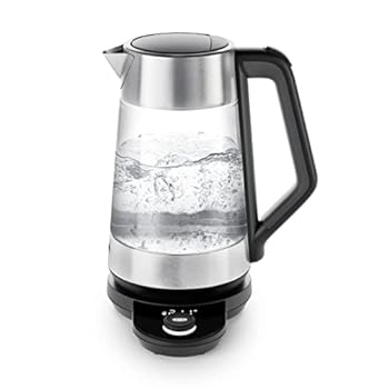 【中古】OXOコードレス硝子気温調節する能力のある灯し火湯沸かし、ステンレス鋼スチール写真