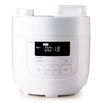 【中古】SIROCA 電気圧力鍋 ホワイト圧力無水蒸し炊飯温め直しコンパクト siroca ホワイト SP-D121