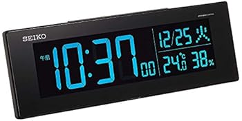 【中古】セイコークロック 目覚まし時計 電波 デジタル 交流式 カラー液晶 シリーズC3 黒 DL305K SEIKO 本体サイズ:7.3×22.2×4.4cm