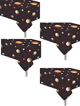 【中古】4 Pack Plastic Outer Space Table Cover 140cm x 270cm by Oojami