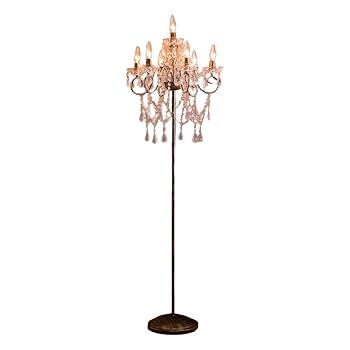 【中古】LED電球対応　フロアランプ クリスティ Christy　7灯 　E12水雷型 ダークゴールド