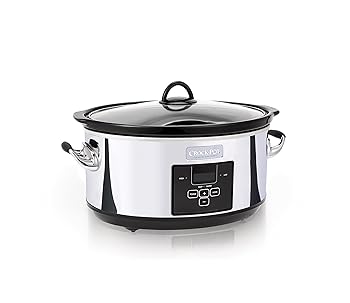 【中古】Crock-Pot 7クオート 放送番組能力のある スロークッカー デジタルタイマー フードウォーマー 光輝プラチナ 日毎夜毎の召し上がるやおもてなしに至適