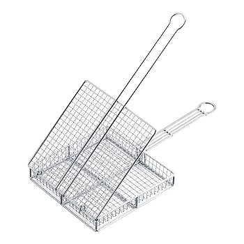 【中古】遠藤商事 TKG 焼き網蓋つき 全長510mm 間口×奥行×高さmm270×270×55 とり肉などこんがり美味しく焼ける フチで食材がこぼれにくい キャンプや