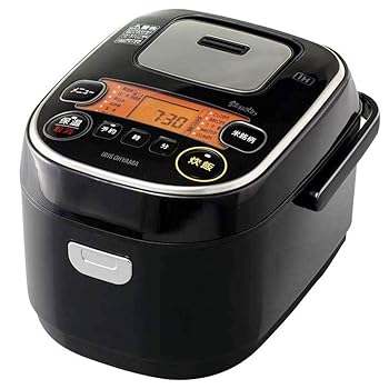 【中古】アイリスオーヤマ IH炊飯器 3合 IH式 31銘柄炊き分け機能 極厚火釜 玄米 ブラック RC-IE30-B