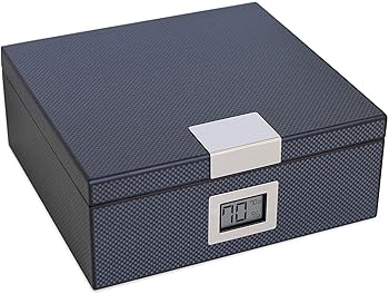 【中古】Case Elegance ケースエレガンス ヒュミドール フロントデジタル 湿度計 －カーボンファイバーデザイン モダンシガーケース 葉巻 ボックス25?50