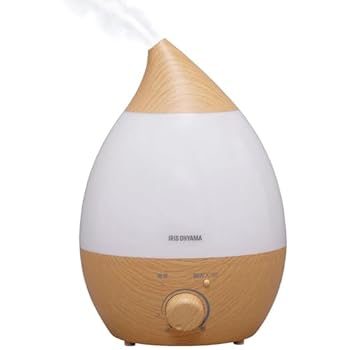 【中古】アイリスオーヤマ 加湿器 大容量 超音波式 加湿量 280ml タンク容量 2.8L 8畳 10時間連続加湿 アロマ対応 しずく型 卓上 デスク用 UHM-280SM-T