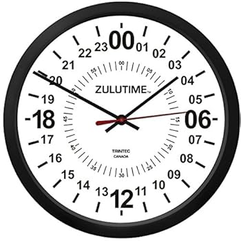 【中古】トリンテック TRINTEC ズールZulu Time 壁掛時計白 24時間 - 10” 24時間時計