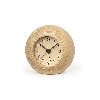 【中古】レムノス 目覚まし時計時辰儀 アナログ 息抜き 天然色板目 rest 自然的 天使の都市13-12 NT Lemnos