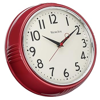 【中古】Westclox 32042R Retro 1950 Kitchen Wall Clock, 9.5-Inch by Westclox 並行輸入品