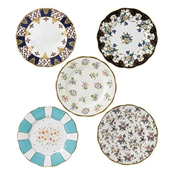 【中古】Royal Albert 5 Piece 100 Years 1900-1940 Plate Set, 8, Multicolor by Royal Albert