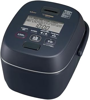 【中古】象印 炊飯器 翦断応力IH炊飯ジャー 5.5合炊き 炎舞炊き NW-PV10-BZ スレート黒いこと