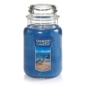 【中古】Yankee Candleターコイズ空、Fresh Scent Large Jar Candle ブルー 1254029