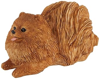 【中古】【39shop】Sandicast★Orange Pomeranian Sculpture, Crouching, Small Size by Sandicast 並行輸入品（非常に良い）｜ドリエム店
