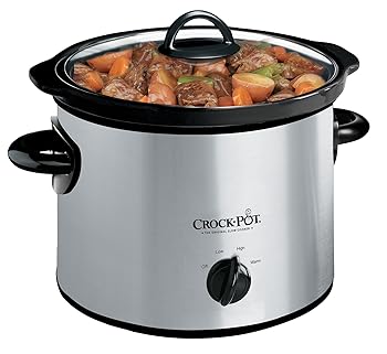 【中古】【39shop】Crock-Pot★SCR300-SS 小型 3クォート ラウンド 手動 スロークッカー ステンレススチール ブラック（良い）｜ドリエム店