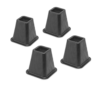 【中古】【39shop】Whitmor★6511 ? 3349-blkベッドRisers 4カウントブラック 1 ブラック 6511-3349-BLK（非常に良い）｜ドリエム店