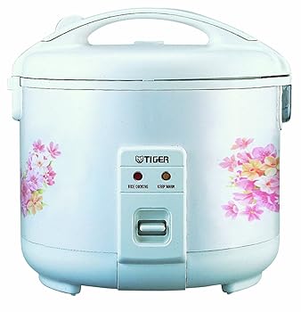 【中古】【39shop】Tiger★JNP-1000-FL 5.5-Cup Uncooked Rice Cooker and Warmer, Floral White by Tiger Corporation(非常に良い)|ドリエム店