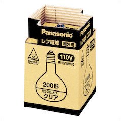 【中古】パナソニック レフ電球屋外用 110V用 200形 E26口金 120ミリ径 RF110V180WHD