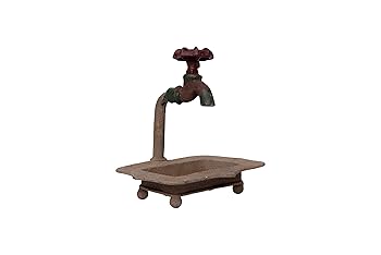 【中古】Creative Co-op Secret Garden Decorative Iron Soap Holder with Faucet 並行輸入品 9,772円