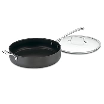 【中古】Cuisinart 6433-30H Contour Hard Anodized 5-Quart Saute Pan with Helper Handle and Cover by Cuisinart 並行輸入品