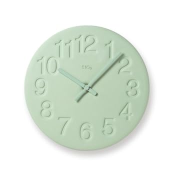 【中古】【39shop】Lemnos★レムノス 掛け時計 アナログ 珪藻土の時計 緑 珪藻土 LC11-08 GN（良い）｜ドリエム店