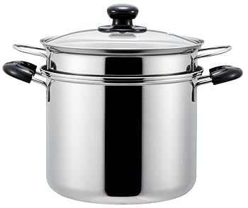 【中古】ヨシカワ 日本製 パスタ鍋 22cm IH対応 シルバー ステンレス クックルックII SJ2187
