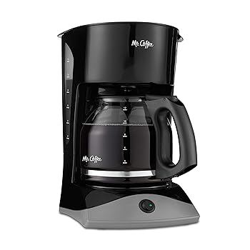 【中古】Mr. Coffeeブラックコーヒーメーカー 12カップ 自動一時停止とガラスカラフェ ご家庭やオフィスでの使用に最適