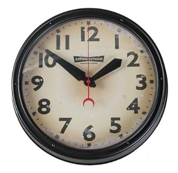 【中古】ART WORK STUDIO Engineered-clock BKVI 黒いこと+ビンテージ TK-2072