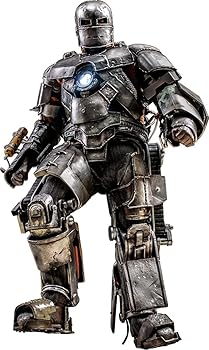 【中古】【39shop】ムービー・マスターピース★DIECAST アイアンマン アイアンマン・マーク1 16スケールフィギュア 銀（非常に良い）｜ドリエム店