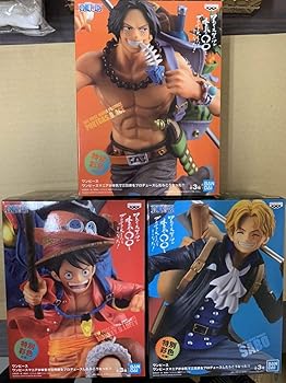 【中古】ワンピース マニアが本気で三兄弟をプロデュースしたらこうなった 特別彩色仕様 ルフィ サボ エース フィギュア 3種セット