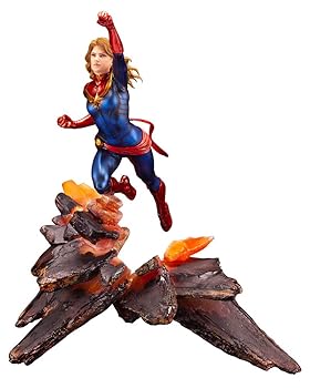 【中古】壽屋ARTFX PREMIER MARVEL UNIVERSE キャプテン・マーベル 110スケール PVC製 塗装済み簡易組立キットMK323