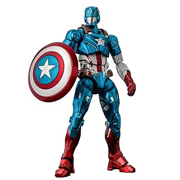 【中古】ファイティングアーマー キャプテン・アメリカ ノンスケール ABS&ダイキャスト製 塗装済み完成品 アクションフィギュア