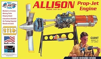 【中古】アトランティスモデル 110 アリソン ターボ プロップ エンジン プラスチックモデルキット AMCH1551