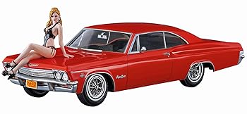 【中古】【39shop】ハセガワ★124 1966 アメリカン クーペ タイプI wブロンドガールズ フィギュア プラモデル SP402（非常に良い）｜ドリエム店