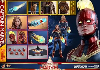 【中古】ムービー・マスターピースキャプテン・マーベル １６スケールフィギュア キャプテン・マーベルボーナスアクセサリー