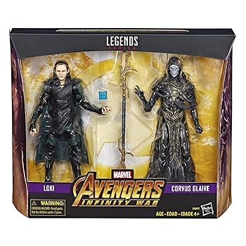 【中古】アベンジャーズ インフィニティ・ウォー ハズブロ マーベルレジェンド ウォルマート限定 6インチ アクションフィギュア 2パック ロキ & コーヴ