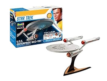 【中古】ドイツレベル スタートレック 宇宙大作戦 U.S.S.エンタープライズ NCC-1701 ライト&サウンドユニット 全長約480mm 1600スケール プラモデル GR00