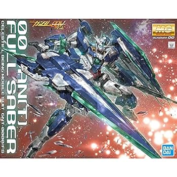 【中古】MG 機動戦士ガンダムダブルオー ダブルオークアンタフルセイバー 1100スケール 色分け済みプラモデル