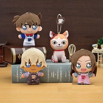 【中古】名探偵コナン キーチェーンマスコット喫茶ポアロVer.　全4種 セット　江戸川コナン　コナン　安室透　安室　アムロ　榎本梓　大尉