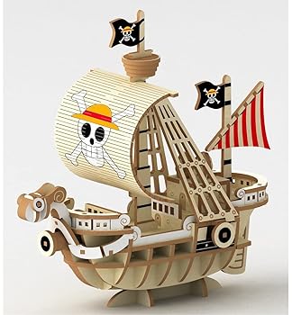 【中古】【39shop】エーゾーン★木製立体パズル Wooden Art ki-gu-mi ワンピース ゴーイング・メリー号（良い）｜ドリエム店