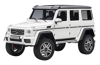 【中古】AUTOart 118 メルセデス・ベンツ G500 4×4スクエアード 白いこと 遣っ付ける品