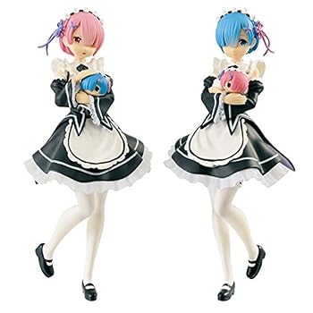 【中古】一番くじ Re:ゼロから始める異世界生活 Happy Birthday REM＆RAM! A賞 レムとラムのフィギュア