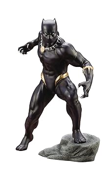【中古】Kotobukiya マーベル・ユニバースブラックパンサーARTFX + フィギュア