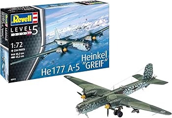 【中古】【39shop】ドイツレベル★172 ドイツ ハインケル He177A-5 グライフ 爆撃機 プラモデル 03913（非常に良い）｜ドリエム店