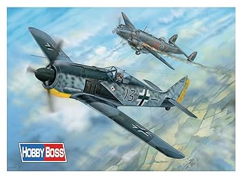 【中古】【39shop】ホビーボス★118 エアクラフトシリーズ ドイツ軍 フォッケウルフ Fw190A-5 プラモデル 81802(良い)|ドリエム店