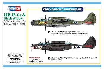 【中古】ホビーボス 172 エアクラフトシリーズ P-61A ブラックウィドウ プラモデル 87261