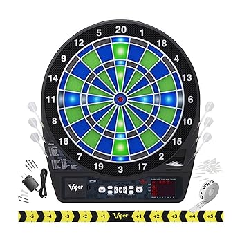 【中古】Viper by GLD Products イオン 電子ダーツボード イルミネーションセグメント ライトベースゲーム グリーンとブルーセグメントカラー 極薄スパイ
