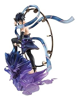 【中古】G.E.M.シリーズ remix NARUTO -ナルト- 疾風伝 うちはサスケ 雷神 約180mm PVC製 塗装済み完成品フィギュア